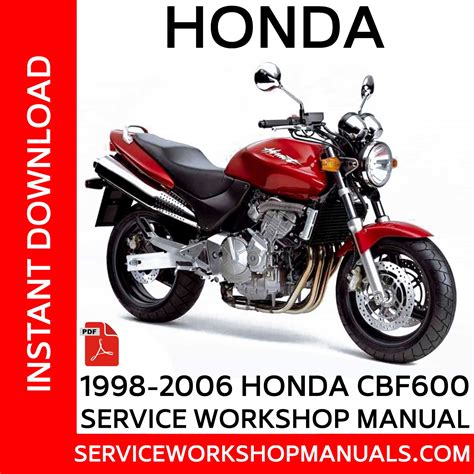 Honda Hornet Cb600f Service Manual 1998 2006