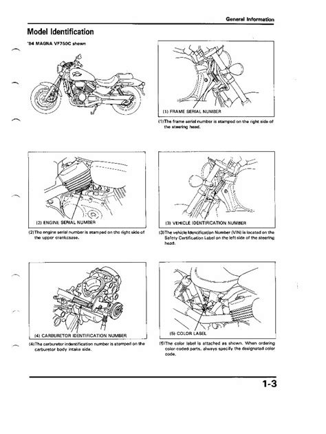 Honda Magna Vf750 1993 Service Workshop Manual