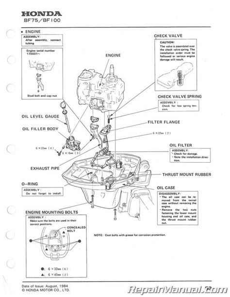 Honda Mariner Outboard Bf75 Bf100 Bf8a Service Workshop Repair Manual Download