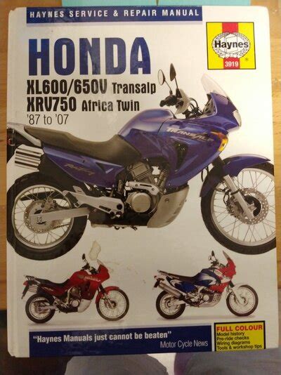 Honda Motorcycle 1987 2002 Xrv 750 Xl600 650 V Servicemanual