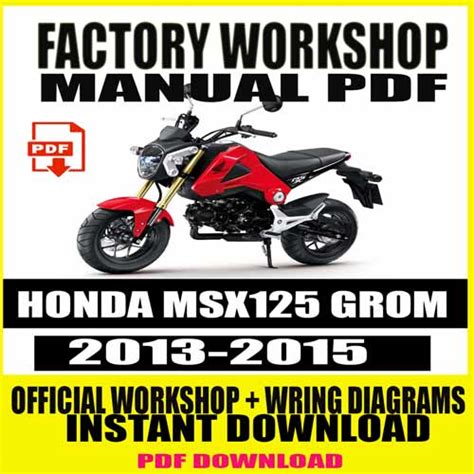 Honda Msx125 Workshop Service Repair Manual 2013 2014