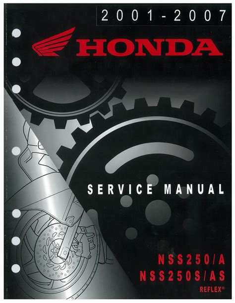 Honda Nss 250 Reflex Service Workshop Repair Manual