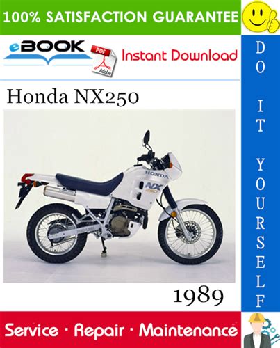 Honda Nx250 Motorcycle Service Repair Manual 1988 1989 1990 Download