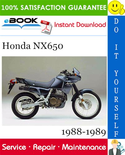 Honda Nx650 Motorcycle Service Repair Manual 1988 1989 Download