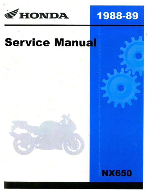 Honda Nx650 Service Repair Manual Pdf 1988 1989