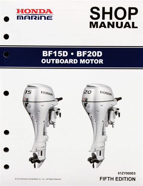 Honda Outboard Bf15d Bf20d 6 Cylinder Workshop Service Repair Manual Downlaod