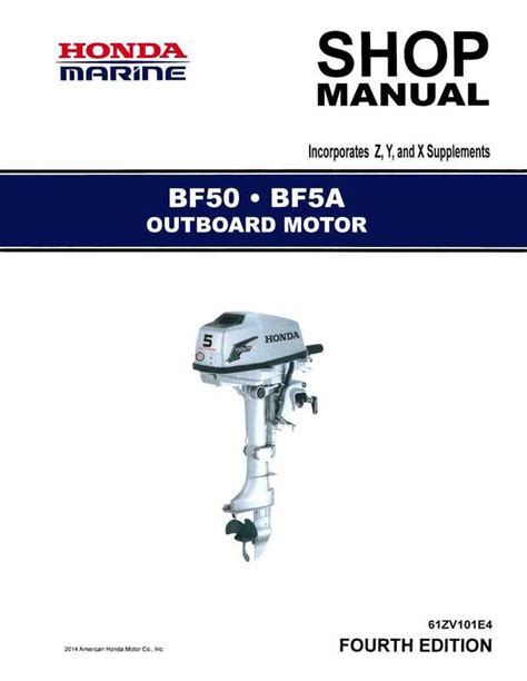 Honda Outboard Bf5a Service Shop Manual