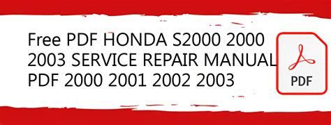 Honda S2000 2000 2003 Repair Manual Service Manual