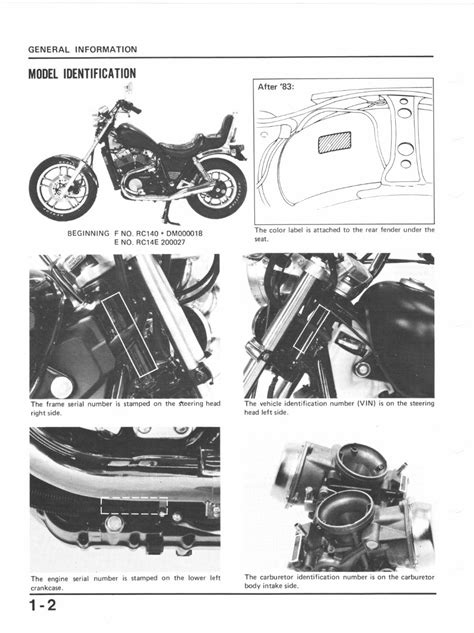 Honda Shadow Vt700c 1985 Service Repair Manual