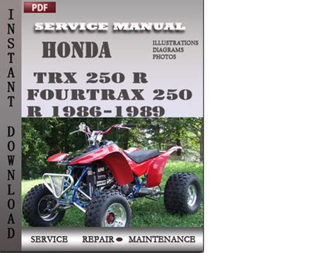 Honda Trx 250 1986 Service Repair Manual Download