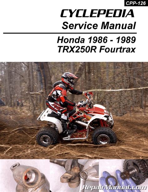 Honda Trx 250 Fourtrax 1986 1989 Service Repair Manual Trx250 Trx250r