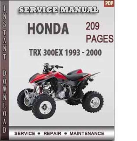 Honda Trx 300ex 1993 2000 Factory Service Repair Manual Download