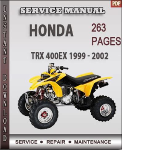 Honda Trx 400ex 2005 2009 Factory Service Manual