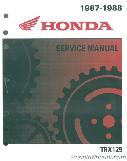 Honda Trx125 Fourtrax Full Service Repair Manual 1987 1988