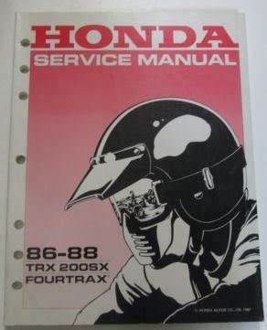 Honda Trx200sx 1987 Service Repair Manual Download