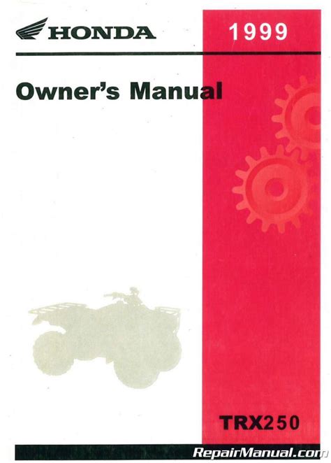 Honda Trx250 Fourtrax Recon Atv Service Repair Manual 1997 1998 1999 2000 2001 Download