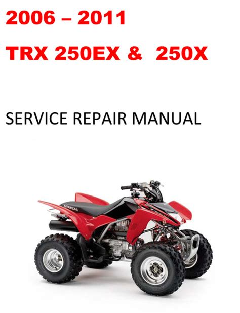 Honda Trx250ex 250x 2006 2011 Factory Repair Manual
