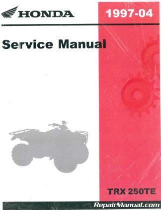 Honda Trx250te Trx250tm Fourtrax Recon Service Repair Manual Download 1997 2004