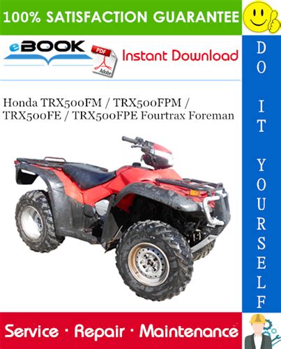 Honda Trx500fm Trx500fpm Trx500fe Trx500fpe Full Service Repair Manual 2012 2014