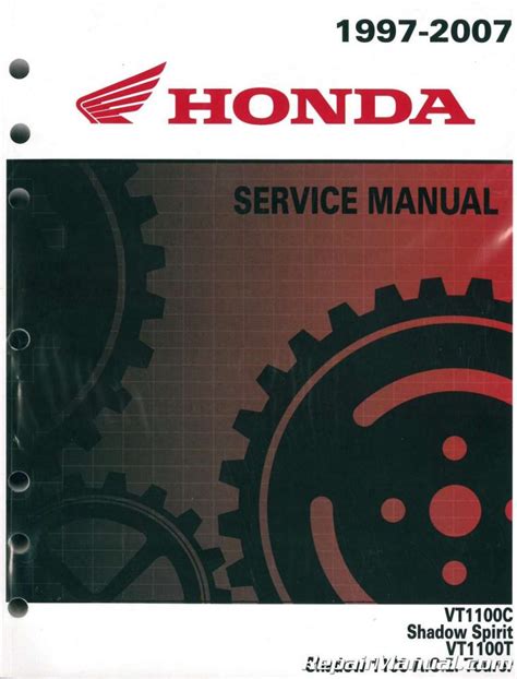 Honda Vt1100c Vt1100t Shadow Spirit A C E Tourer Full Service Repair Manual 1997 2003