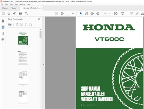 Honda Vt600c Service Repair Manual Pdf 1993 1994