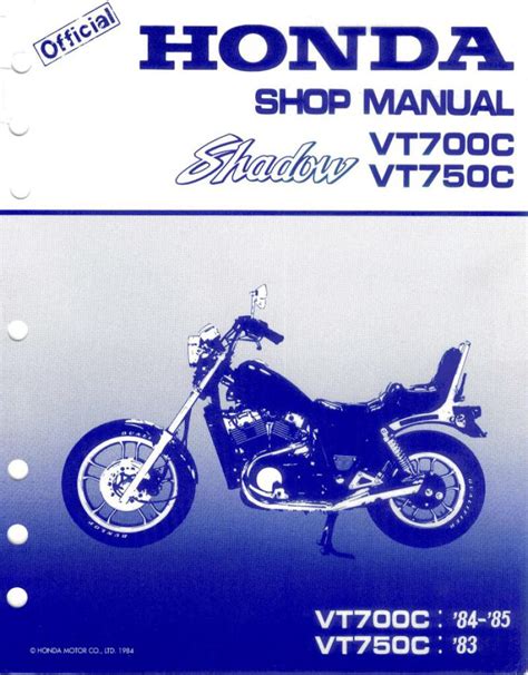 Honda Vt700 C 750 C Shadow 1983 1985 Service Manual Downlo