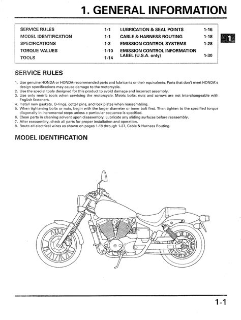 Honda Vt750dc Ss750 2001 2002 2003 Service Repair Manual