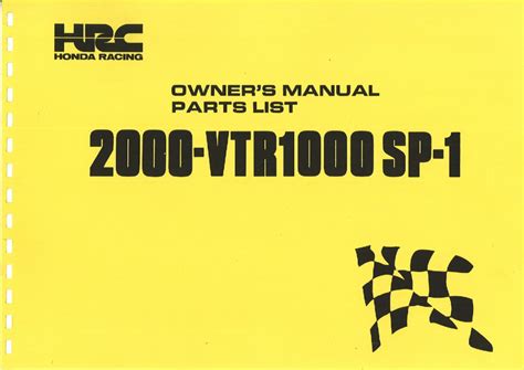 Honda Vtr1000 Sp1 Hrc Workshop Service Owners Manual Download