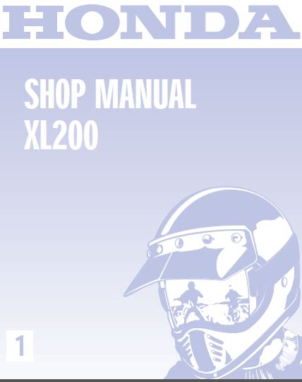 Honda Xl200 Motorcycle Service Repair Manual 2000 2001 Download