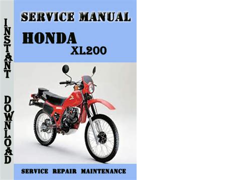 Honda Xl200 Service Repair Manual Download