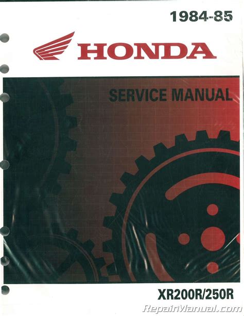 Honda Xr200r Xr250r Service Manual Repair 1984 1985 Xr200 Xr250