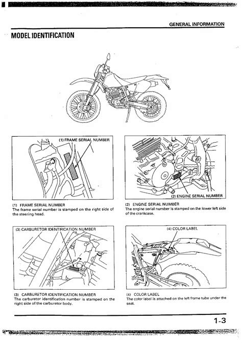 Honda Xr400 Service Repair Manual Pdf 1995 Onwards