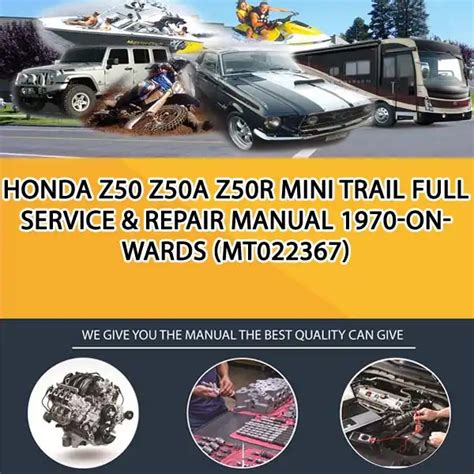 Honda Z50 Z50a Z50r Mini Trail Full Service Repair Manual 1970 Onwards