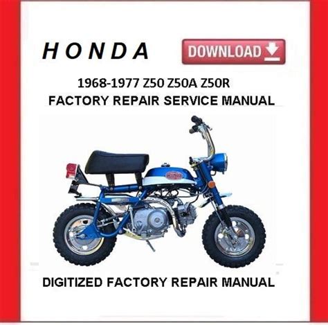 Honda Z50a Z50r Service Repair Manual Download 1974 1999