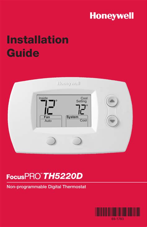 Honeywell Th5220d Installation Manual