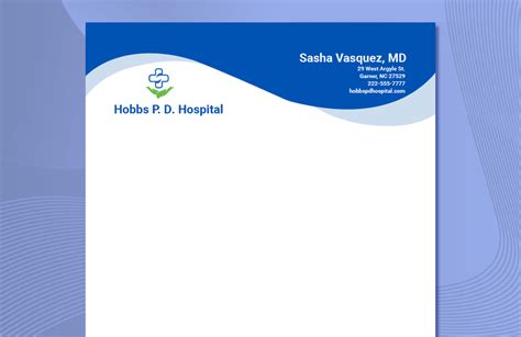 Hospital Letterhead Template