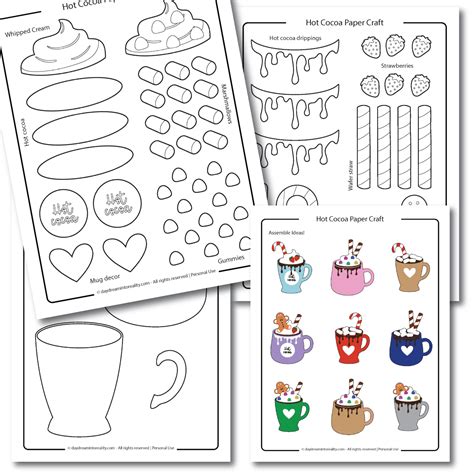 Hot Chocolate Craft Template