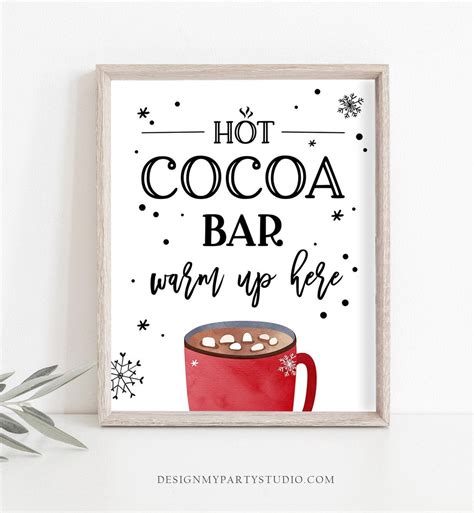Hot Cocoa Bar Sign Printable Free