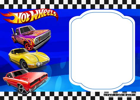Hot Wheels Free Invitation Template