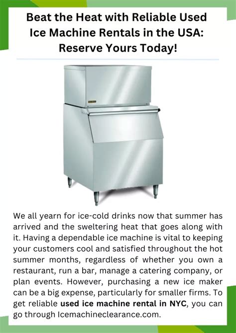 Houston, Beat the Heat with Reliable Ice Machine Rental Services