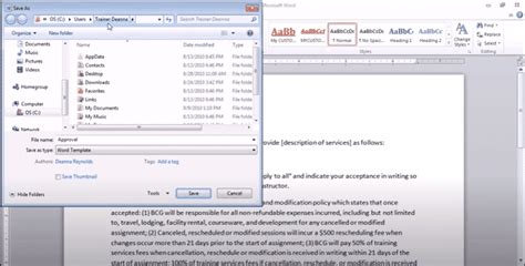 How Do I Save A Template In Word