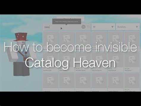 How To Be Invisible On Roblox Catalog Heaven