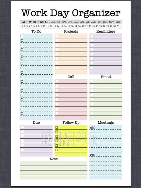 How To Be Organized At Work Templates