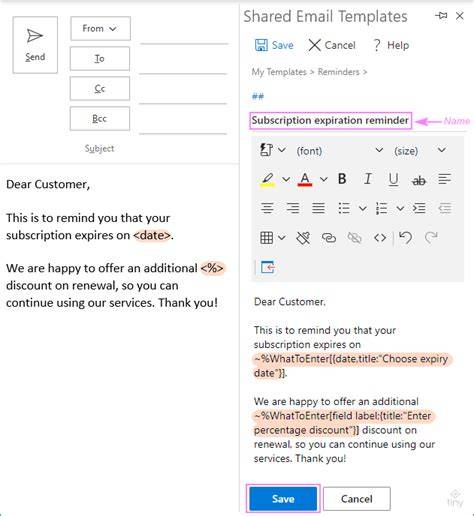 How To Create A Fillable Email Template