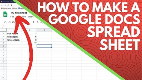 How To Create A Google Docs Spreadsheet Template