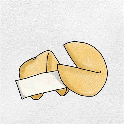 How To Draw A Fortune Cookie
