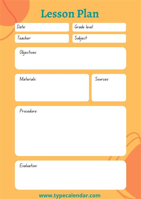 How To Make A Lesson Plan Template