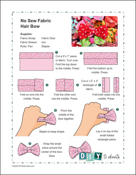 How To Make Hair Bows Free Printable Instructions