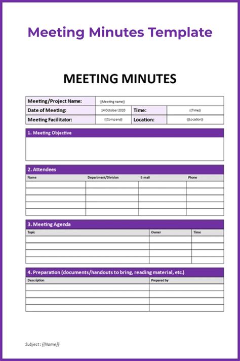 How To Take Minutes For A Meeting Template