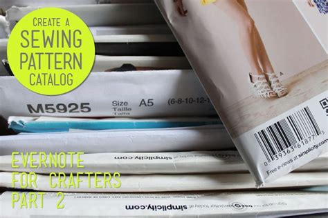 How To Use Evernote To Catalog Sewing Patterns